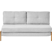 EDLAND  - Slaapbank - Lichtgrijs - Polyester