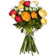 Mica Decorations Ranonkels Kunstbloemen Boeket - H35 x Ø26 cm - Oranje