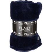 Mica Decorations Famke Fleece Plaid - L180 x B130 cm - Donkerblauw