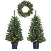 Black Box Trees Creston Kerstboom en Kerstkrans Set - 2 Kunstkerstbome...