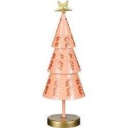 Mica Decorations Decoratie kerstboom roze - h40xd13cm
