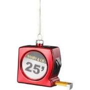 House of Seasons Kerst Ornament Rolmaat - L9 x B4 x H7 cm - Rood