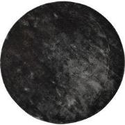 PTMD Flavia Black Viscose Handwoven Carpet Round S