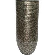 PTMD Adrija Champagne Round Poly Shell Bamboo Pot XL