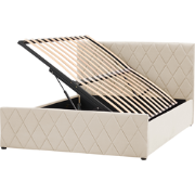 ROCHEFORT - Tweepersoonsbed - Beige - 180 x 200 cm - Fluweel