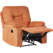 BERGEN - Fauteuil handmatig verstelbaar - Oranje - Polyester