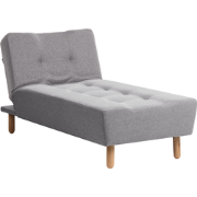 ALSTEN - Chaise longue - Donkergrijs - Symmetrisch - Polyester