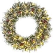 Black Box Trees Vandans Kerstkrans met LED Verlichting - Ø60 cm - Groe...