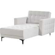 ABERDEEN - Chaise longue - Lichtgrijs - Stof