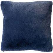 ZAYA - Sierkussen 45x45 cm - bontlook - effen kleur - Insignia Blue - ...