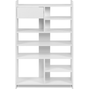 Schoenenkast met 8 open vakken en 1 lade H109 cm - MÜNSTER