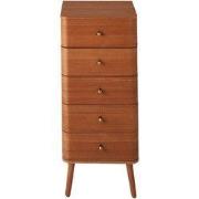 Ladekast met 5 lades en fronten met afgeronde randen, H100 cm - KARL