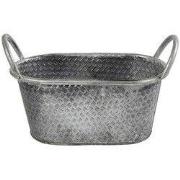Plantenbak Ziva metaal ov 24x14.5x15 cm zink 1 stuk