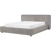 LINARDS - Bed - Grijs - 160 x 200 cm - Polyester
