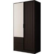 Meubella - Negroni - Kledingkast 2 deurs - Zwart - 102x51x200 cm