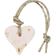 Mijn Stijl - Zeephanger hart roze met rozenblad, geur roos