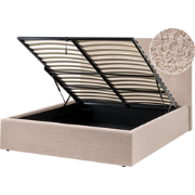 LORIENT - Bed met opbergruimte - Beige - 140 x 200 cm - Bouclé