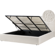 LORIENT - Bed met opbergruimte - Off-white - 180 x 200 cm - Bouclé