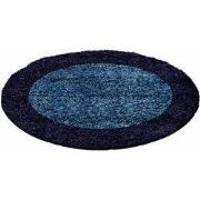 Candy Shaggy Lijstmotief Rond Shaggy vloerkleed - blauw - 200 X 200 RO...