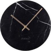 Zuiver Marble Time Klok/ Wandklok Rond Marmer Zwart