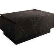 Meubella - Salontafel Micha - Zwart marmerlook - 90 cm