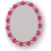 Mirror - Oval - Bubbles - Light/Neon Pink - 29x22.5cm