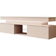 Meubella - Galan - TV-Meubel met LED - Beige - 190x39x54 cm