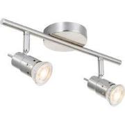 Home sweet home LED opbouwspot Cilindro 2 lichts ? 32 cm - mat staal