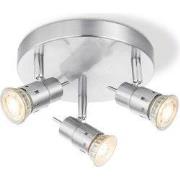 Home sweet home LED opbouwspot Cilindro 3 lichts Ø 19 cm - mat staal