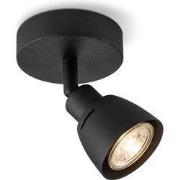 Home sweet home LED opbouwspot Aka Ø 9,5 cm - zwart