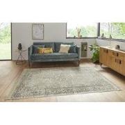 Klassiek Vintage vloerkleed - Laagpolig - Naveh - Franjes - Crème - 95...