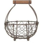 Clayre & Eef Opbergmand Ø 14x7/17 cm Bruin Metaal