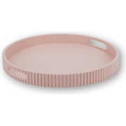 Tray/Plateau - Round - MDF - Light Pink - 35x35x4cm
