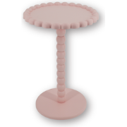 Side Table - Round - Light Pink - MDF - 38X55cm