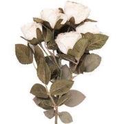 Clayre & Eef Kunstbloem Roos 43 cm Beige Kunststof