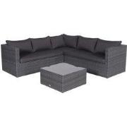 Montana loungeset - 4-delig - earl grey - dark antraciet