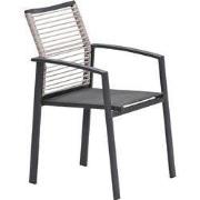 Cosmo dining fauteuil - rope natural - gevuld  textileen