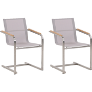 COSOLETO  - Tuinstoel set van 2 - Beige - Polyester