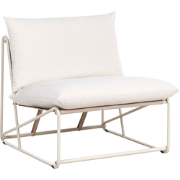 PICO - Tuinstoel met kussen - Lichtbeige - Staal