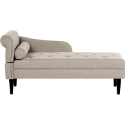YVOIRE - Chaise longue - Beige - Linkszijdig - Stof