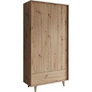 Meubella - Kledingkast Fuzeta - Eiken - 92 cm