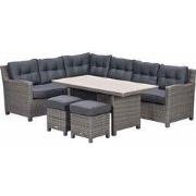 Garden Impressions Jaru lounge dining set 5-delig links - light teak v...