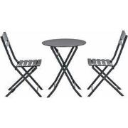 Garden Impressions Pisa bistro tuinset 3-delig - donker grijs