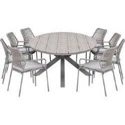 Garden Impressions Natas tuinset 9-delig taupe - Tulli tuintafel 280x1...