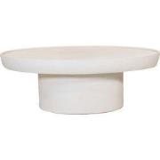 Salontafel Ovaal - Beige - Betonlook - 90cm - Salontafel Tess