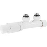 Thermostaat met aansluitset Wandaansluiting Wit