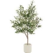 Kunstmatige olijfboom 150 cm kunstplant met natuurlijke houten stam en...