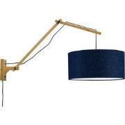 Wandlamp Andes - Bamboe/Blauw - 95x47x55cm