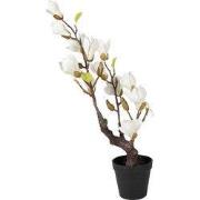 Clayre & Eef Kunstplant Magnolia 16x14x60 cm Wit Kunststof