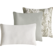 XYLOPIA  - Sierkussen set van 3 - Groen/Wit - Katoen